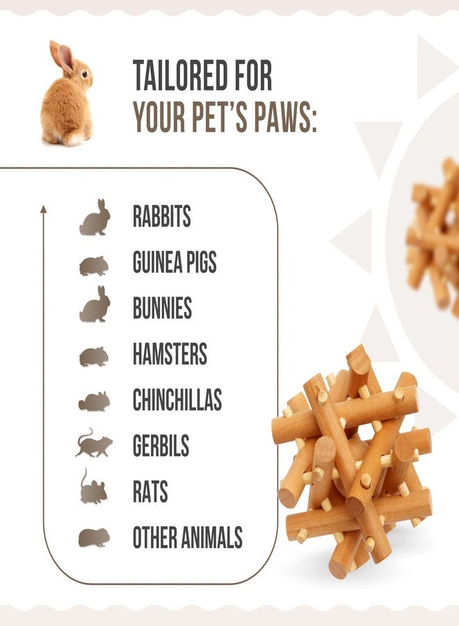 Trustic Wooden Chewing Toy for Small Animals, Natural Wood for Rabbit, Guinea Pig, Bunny, Chinchilla (Colorless) - Image 4